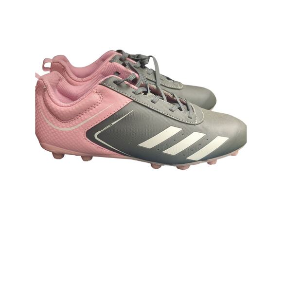 Adidas Rundown Baseball Molded Cleats Size 6 Gray Pink Low Profile Adult - Picture 2 of 7